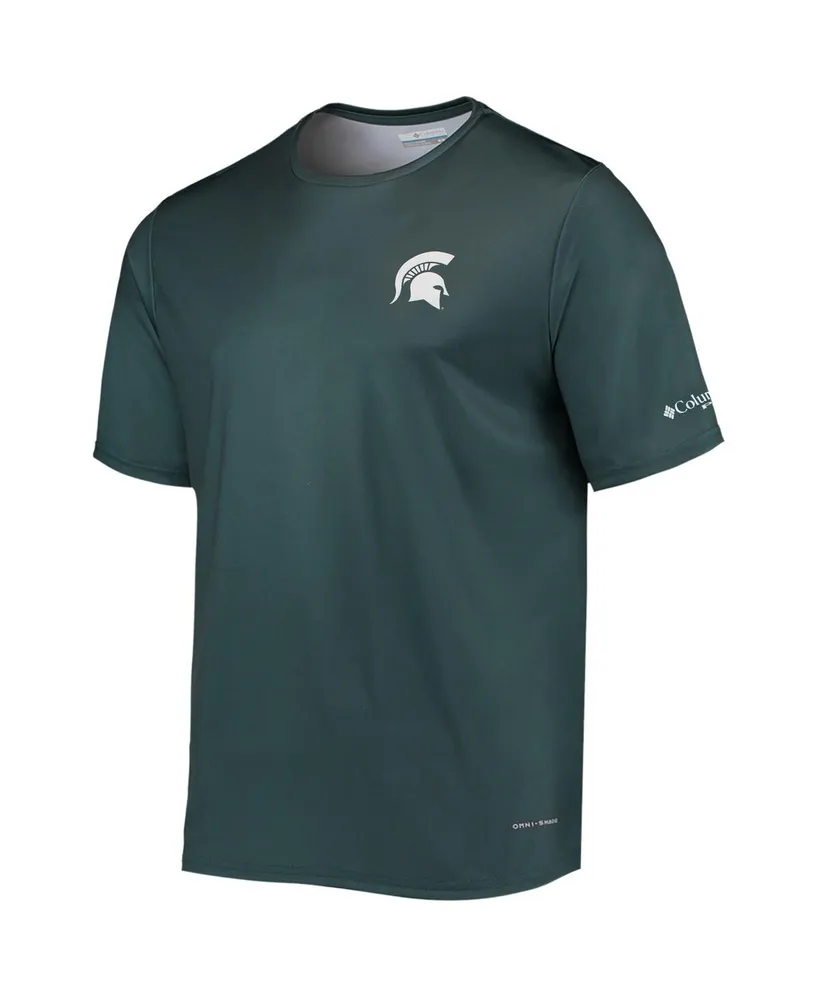 Men's Columbia Green Michigan State Spartans Terminal Tackle Omni-Shade T-shirt