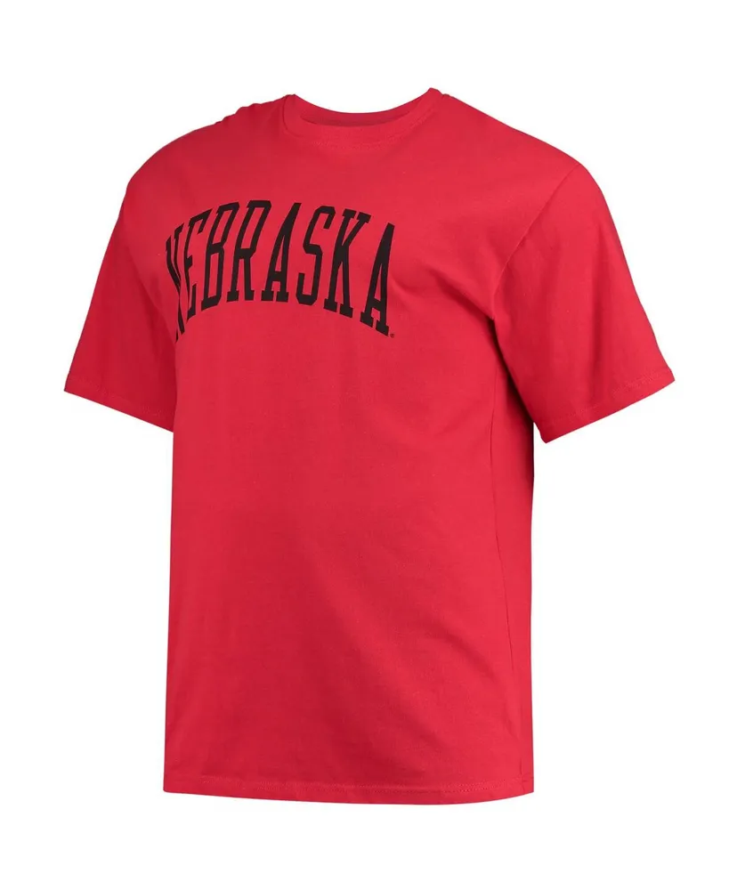 Men's Champion Scarlet Nebraska Huskers Big and Tall Arch Team Logo T-shirt