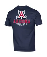 Men's Champion Navy Arizona Wildcats Stack 2-Hit T-shirt