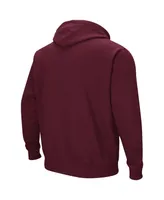 Men's Colosseum Crimson New Mexico State Aggies Arch and Logo Pullover Hoodie