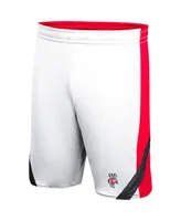 Men's Colosseum Red and White Wisconsin Badgers Am I Wrong Reversible Shorts