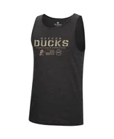 Men's Colosseum Heathered Black Oregon Ducks Military-Inspired Appreciation Oht Transport Tank Top