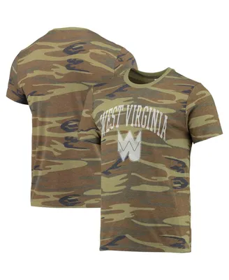 Men's Alternative Apparel Camo West Virginia Mountaineers Arch Logo Tri-Blend T-shirt