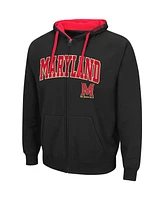 Men's Colosseum Black Maryland Terrapins Big and Tall Full-Zip Hoodie