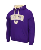 Men's Colosseum Purple Washington Huskies Big and Tall Arch and Logo 2.0 Pullover Hoodie