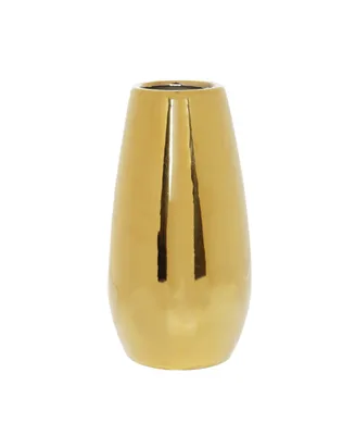 Polished Narrow Vase - Gold