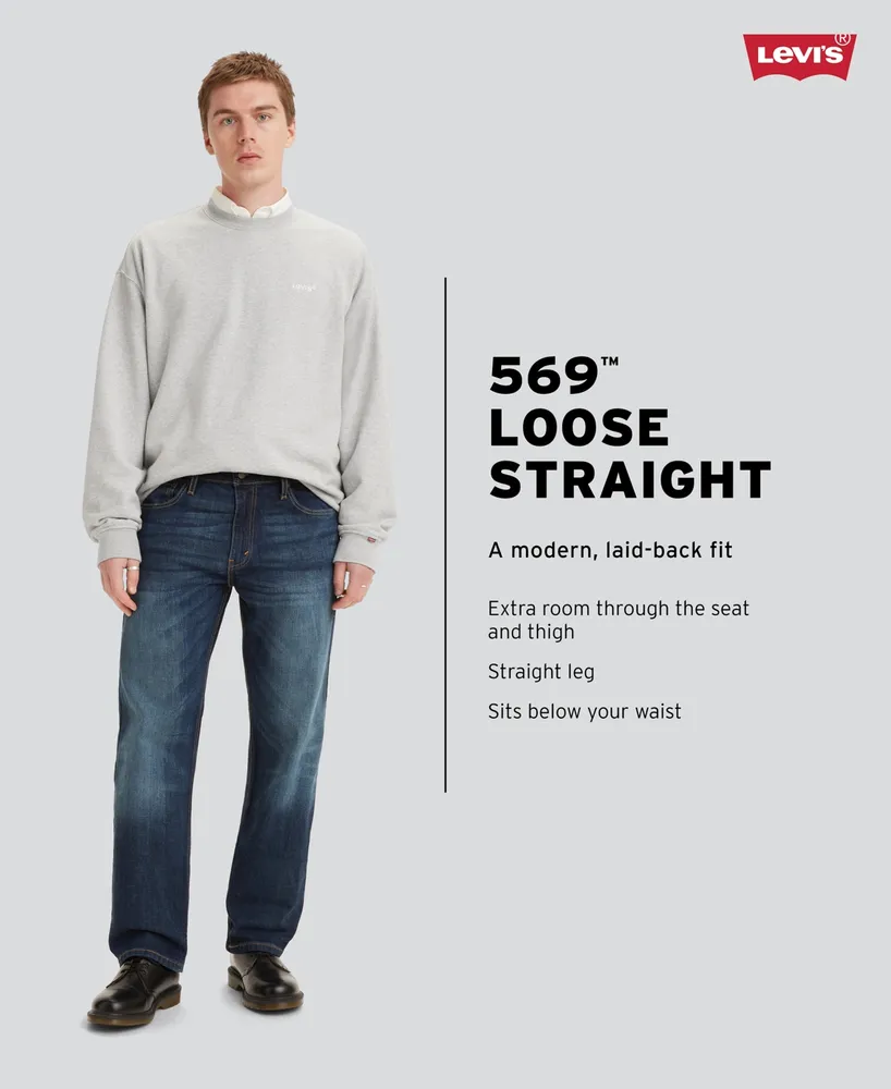 Levi's Men's 569 Loose Straight Fit Non-Stretch Jeans - Crosstown Stretch