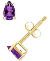 Amethyst Pear Stud Earrings (3/8 ct. t.w.) 14k Gold