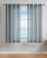 Nautica Cordelia Crushed Sheer Grommet Window Curtain Wide Panel Pair, 52" x 63"