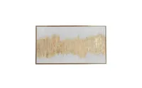 Wood Contemporary Framed Wall Art, 65" x 1.5" x 35.5" - Gold