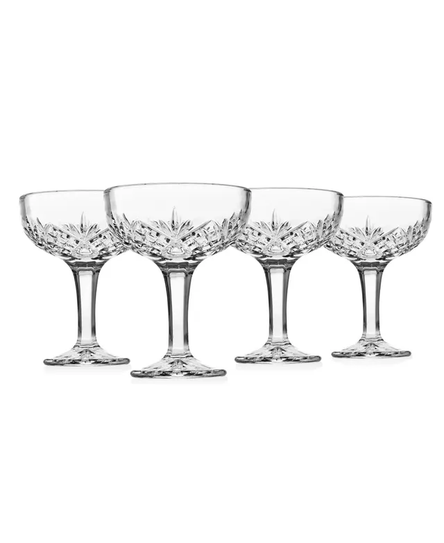 Hotel Collection Black Stem Champagne Glasses, Set of 4, Created for Macy's