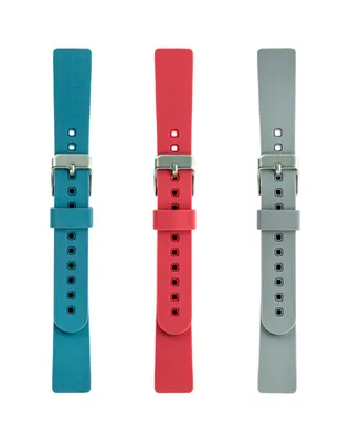 WITHit Light Gray Smooth, Blue Smooth and Coral Smooth Silicone Band Set, 3 Piece Compatible with the Fitbit Inspire, Fitbit Inspire 2 and Fitbit Insp