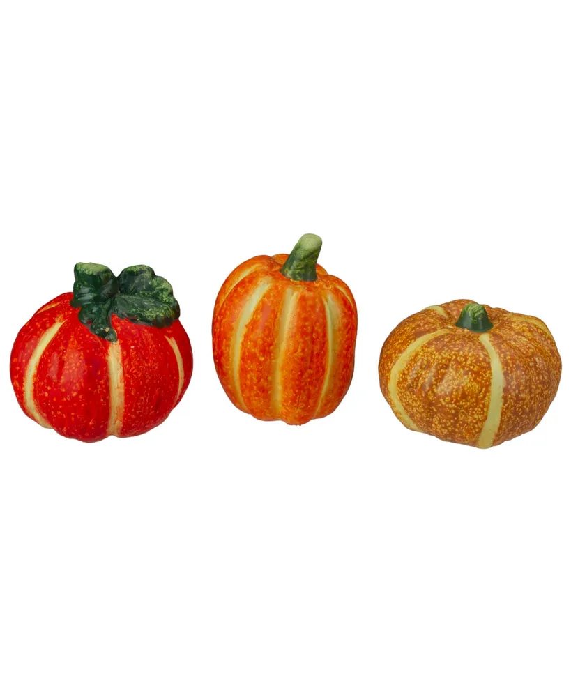 Fall Harvest Ceramic 6 Piece Pumpkins Decoration Set