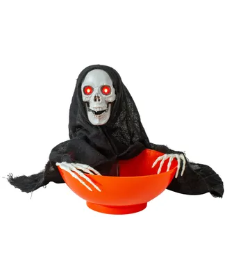 Animated Grim Reaper Halloween Candy Bowl, 10.5"