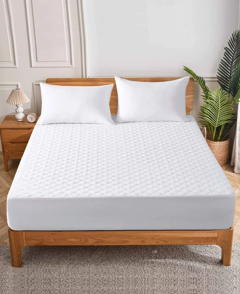 Unikome Water-Resistant Four Leaf Quilted Fitted Mattress Protector 18" Deep