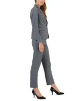 Anne Klein Women's Plaid One-Button Notch-Collar Pantsuit