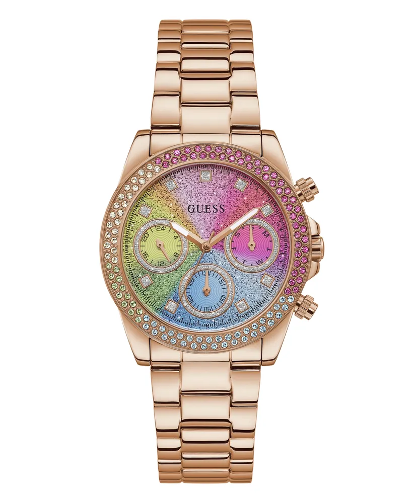 Guess Women's Quartz Rose Gold-Tone Stainless Steel Bracelet Watch 38mm - Rose Gold