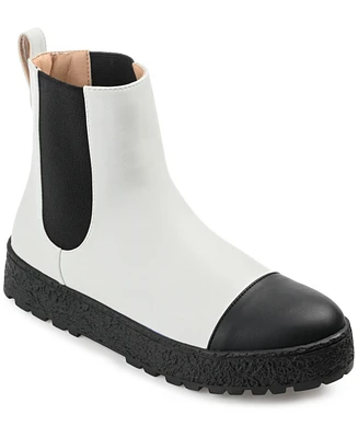 Journee Collection Women's Jenie Two-Tone Chelsea Booties