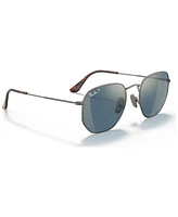 Ray-Ban Unisex Titanium Polarized Sunglasses, RB8148 Hexagonal