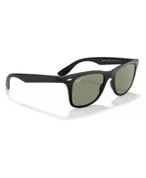 Ray-Ban Unisex Polarized Low Bridge Fit Sunglasses, RB4195F Wayfarer Liteforce 52