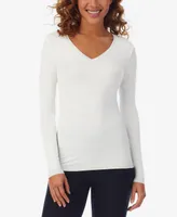 Cuddl Duds Women's Softwear V-Neck Long-Sleeve Layering Top