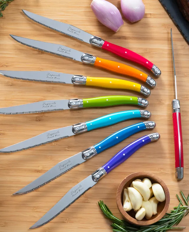 French Home French Home Set Of 8 Laguiole Steak Knives, Rainbow