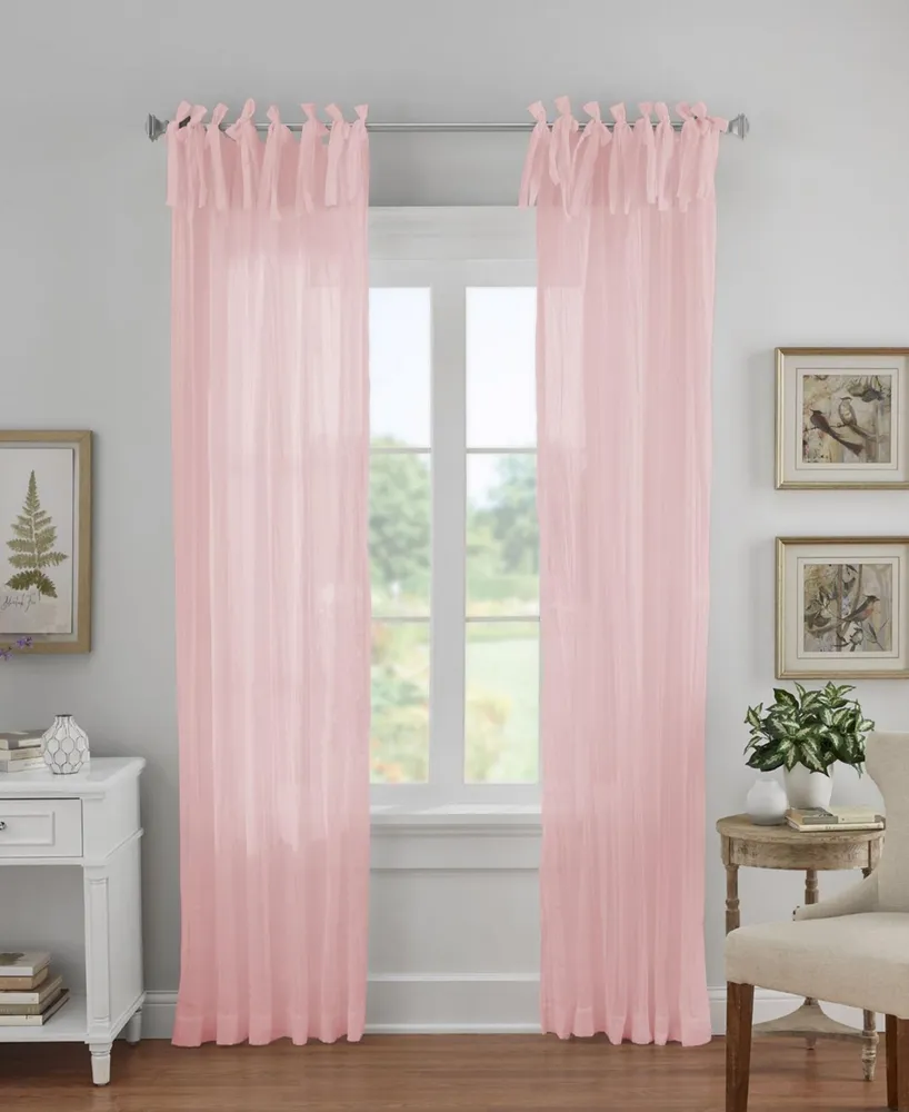 Jolie 52" x 95" Crushed Semi-Sheer Curtain Panel