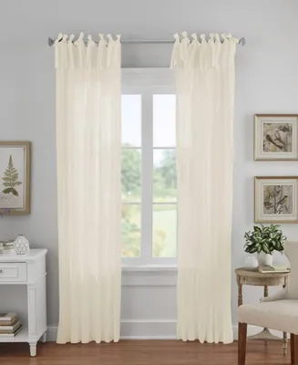 Elrene Home Fashions Jolie Semi-Sheer Tab Top Window Curtain