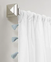 Elrene Home Fashions Bianca Semi-Sheer Window Curtain with Tassels