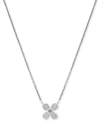 Jewelry | Round Brilliant 50 Ctw Diamond 14kt White Gold Flower Necklace |  Poshmark