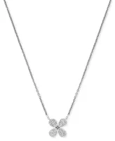 Diamond Flower Pendant Necklace (1/3 ct. t.w.) in 14k White Gold