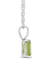 Peridot (1-3/4 ct.t.w) Pendant Necklace in 14K White Gold