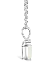 Opal (1/2 ct. t.w.) and Diamond Accent Pendant Necklace 14K Yellow Gold or