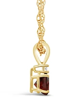 Garnet (5/8 ct. t.w.) and Diamond Accent Pendant Necklace 14K Yellow Gold or White