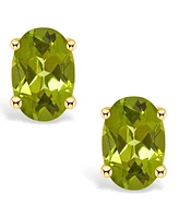 Peridot (1-1/10 ct. t.w.) Stud Earrings 14K Yellow Gold or White