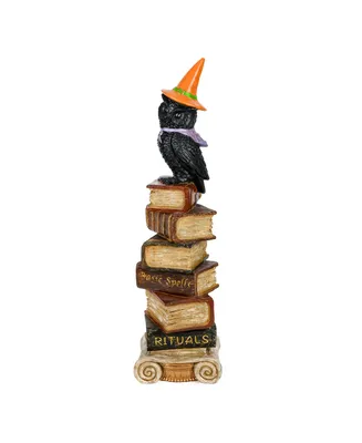 National Tree Company 32" Halloween Owl on Stacked Books