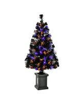 National Tree Company 48" Halloween Fiber Optic Entrance Tree