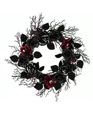 National Tree Company 22" Halloween Rose Wreath