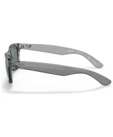 Ray-Ban Unisex New Wayfarer Classic 55 Polarized Low Bridge Fit Sunglasses, RB2132F55-p