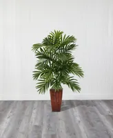 Nearly Natural Areca Palm w/ Bamboo Vase Silk Plant