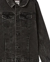 Cotton On Big Boys Super Relaxed Collared Denim Jacket