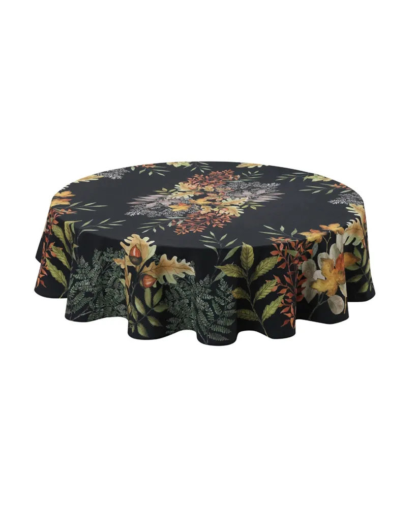 Laural Home Sophisticated Autumn 70" Round Tablecloth