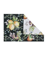 Laural Home Tuscan Fruit Sketch Set of 4 Placemats, 13" x 19"