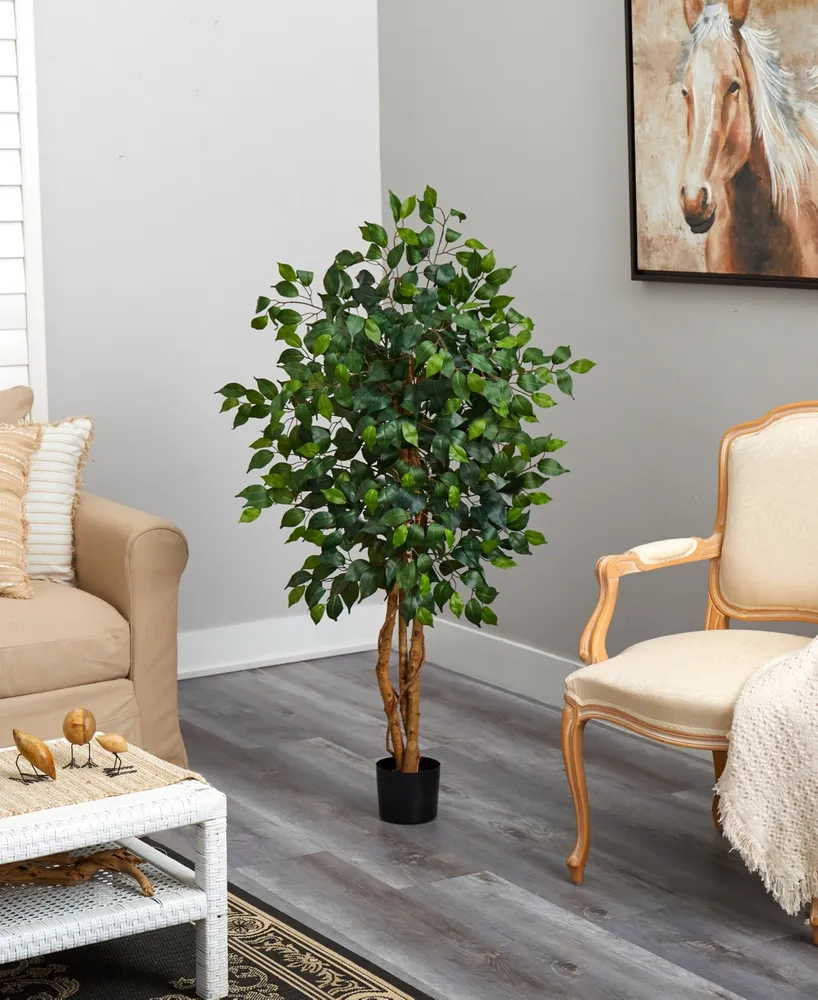 Nearly Natural 4' Artificial Ficus Tree