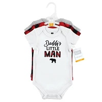 Hudson Baby Boys Cotton Bodysuits, Love Dad, 6-9 Months