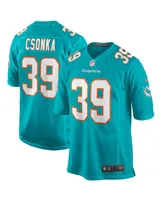 Men's Nike Larry Csonka Aqua Miami Dolphins Game Retired Player Jersey