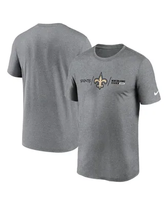 Men's Nike Heathered Charcoal New Orleans Saints Horizontal Lockup Legend T-shirt