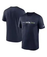 Men's Nike College Navy Seattle Seahawks Horizontal Lockup Legend T-shirt