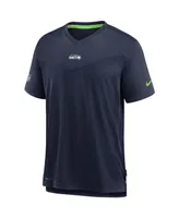 Men's Nike College Navy Seattle Seahawks Sideline Coaches Performance V-Neck T-shirt