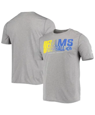 Men's New Era Heathered Gray Los Angeles Rams Combine Authentic Game On T-shirt